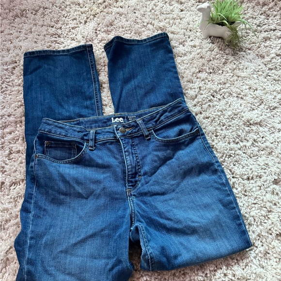Lee Denim - Lee blue boot cut denim cute dark wash regular fit boot cut jeans. Size …